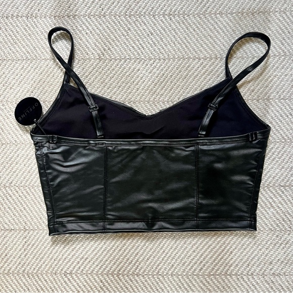 OFFLINE by aerie faux leather bra top - Picture 3 of 4